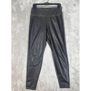 Women’s Athleta Faux Leather Leggings Gray Size Medium RN 54023